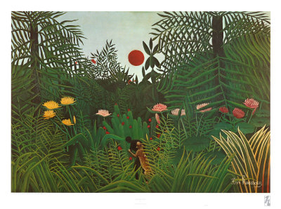Henri Rousseau Jungle Sunset